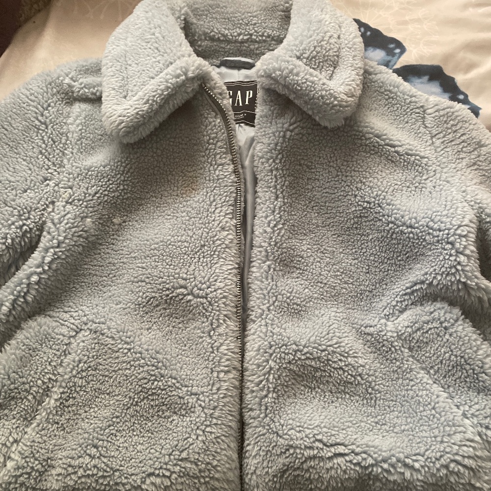 Blue fluffy jacket